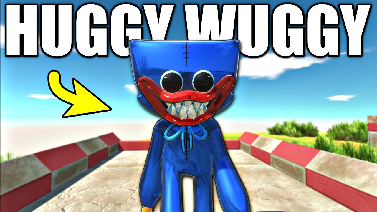 huggy wuggy !!! (โคตรโหด)  ตัวละคร MOD ตัวเเรกในเกม   - [Animal revolt battle simulator]