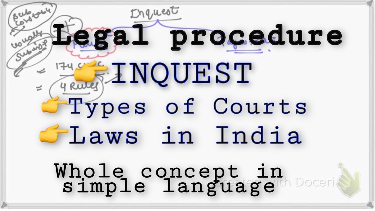 Legal Procedure :Forensic medicine, Inquest, Types of Courts ,Laws   #Inquest #Courts_Types#FM