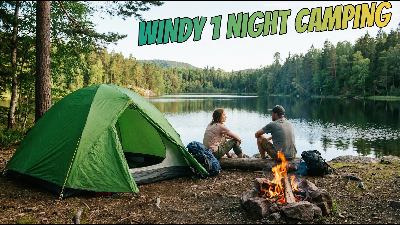 WINDY 1 NIGHT CAMPING AND FISHING EXPERIENCE ON THE LAKE