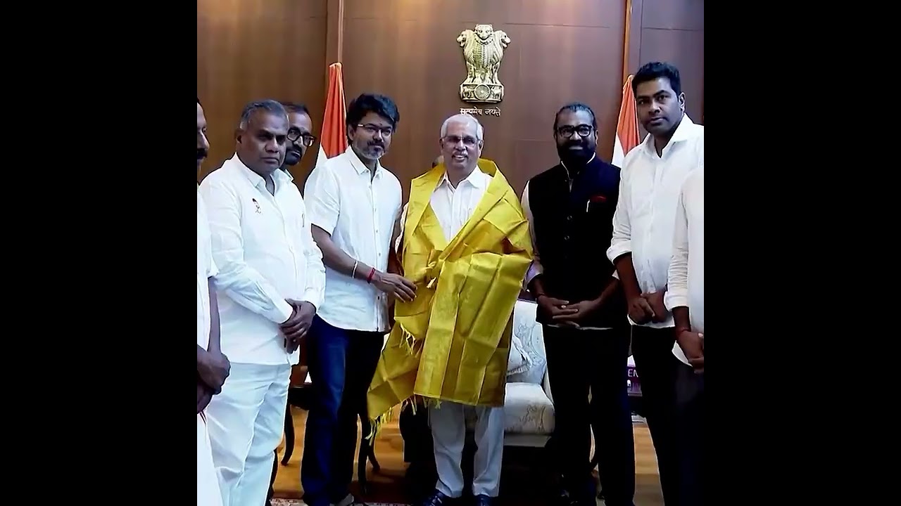 Thalapathi Vijay meets Governor Rajendra Viswanath Arlekar