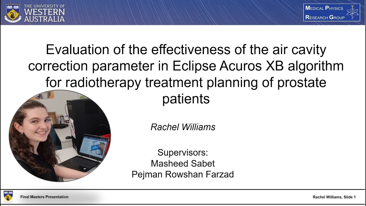 Rachel Williams: Air cavity correction in Eclipse Acuros XB algorithm
