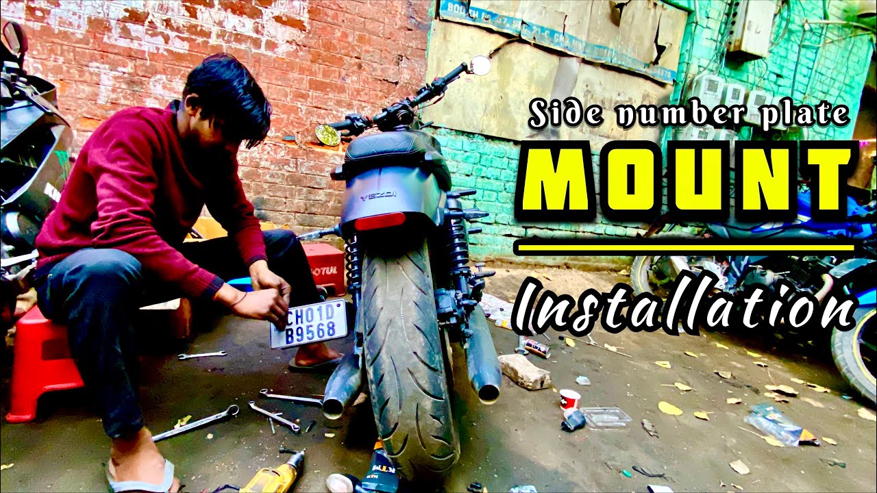 Yezdi roadster mein side number plate mount lgwa diya | harley bnaa diya | MANI777 2K26