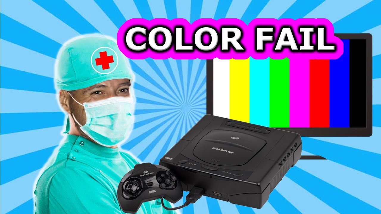 Sega Saturn falla un color. Fallo de video