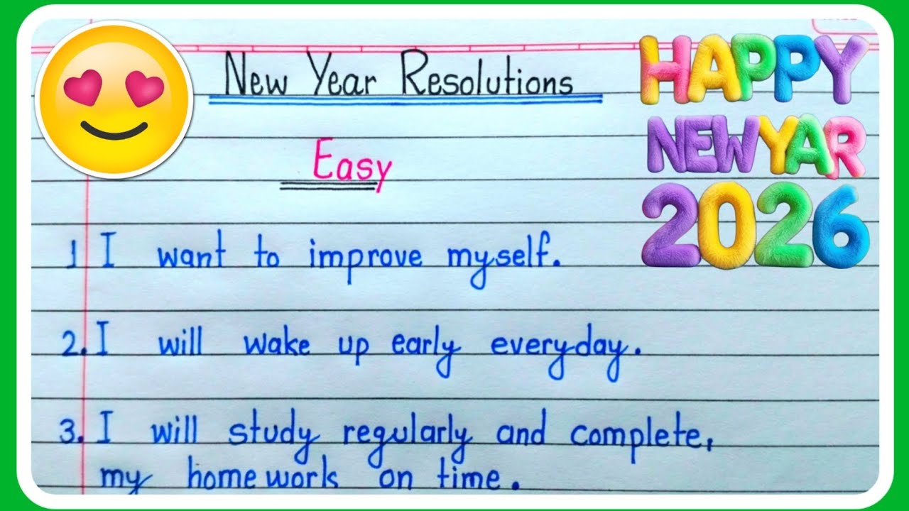 New Year Resolutions 2026 | My new year resolutions for 2026 | New year resolutions  |New Year 2026