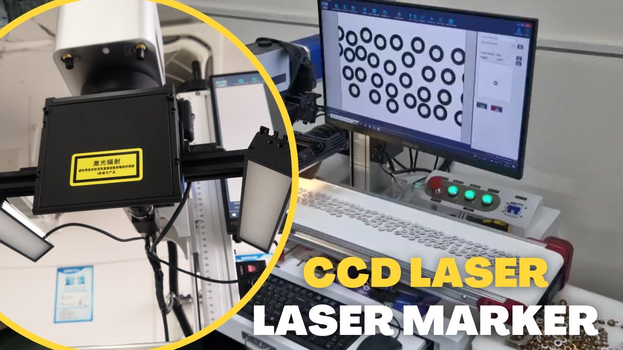 CCD laser marking  fastening POM material | CCD position laser engraving machine