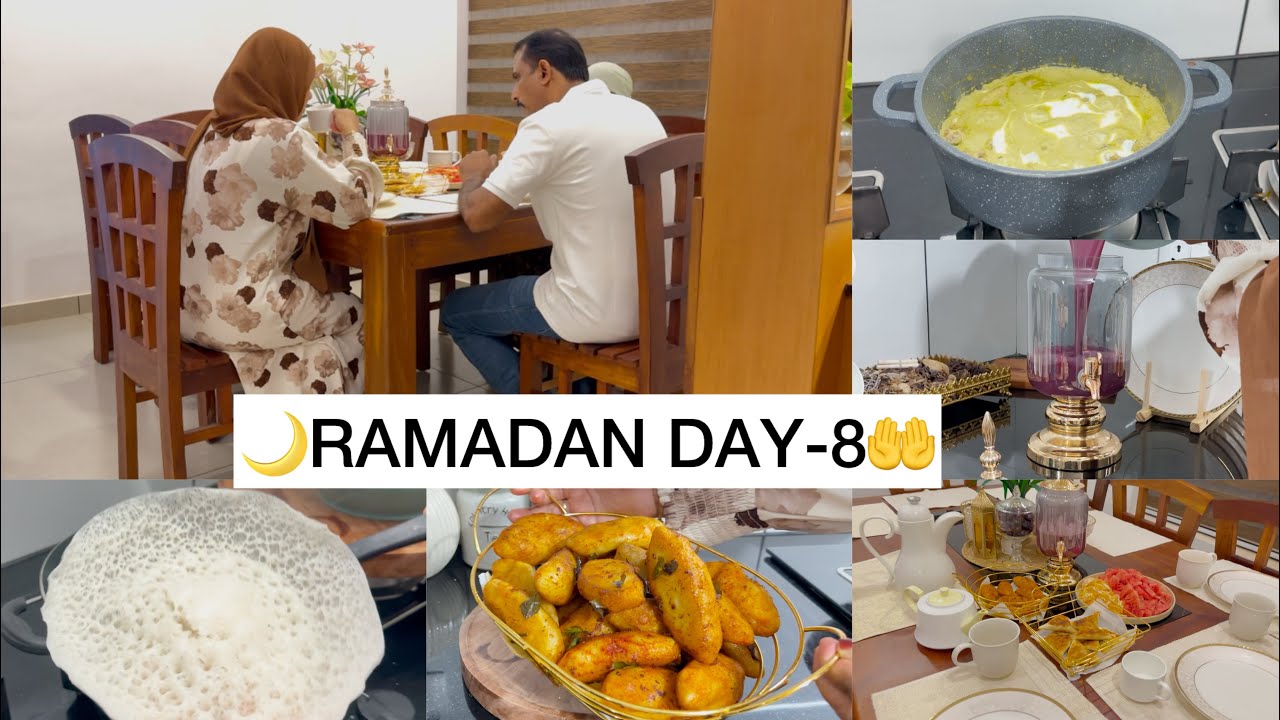 🌙RAMADAN- 8/IFTAR🤲/#Instantpalappam #Healthydrink #Greenchickencurry #Snacks