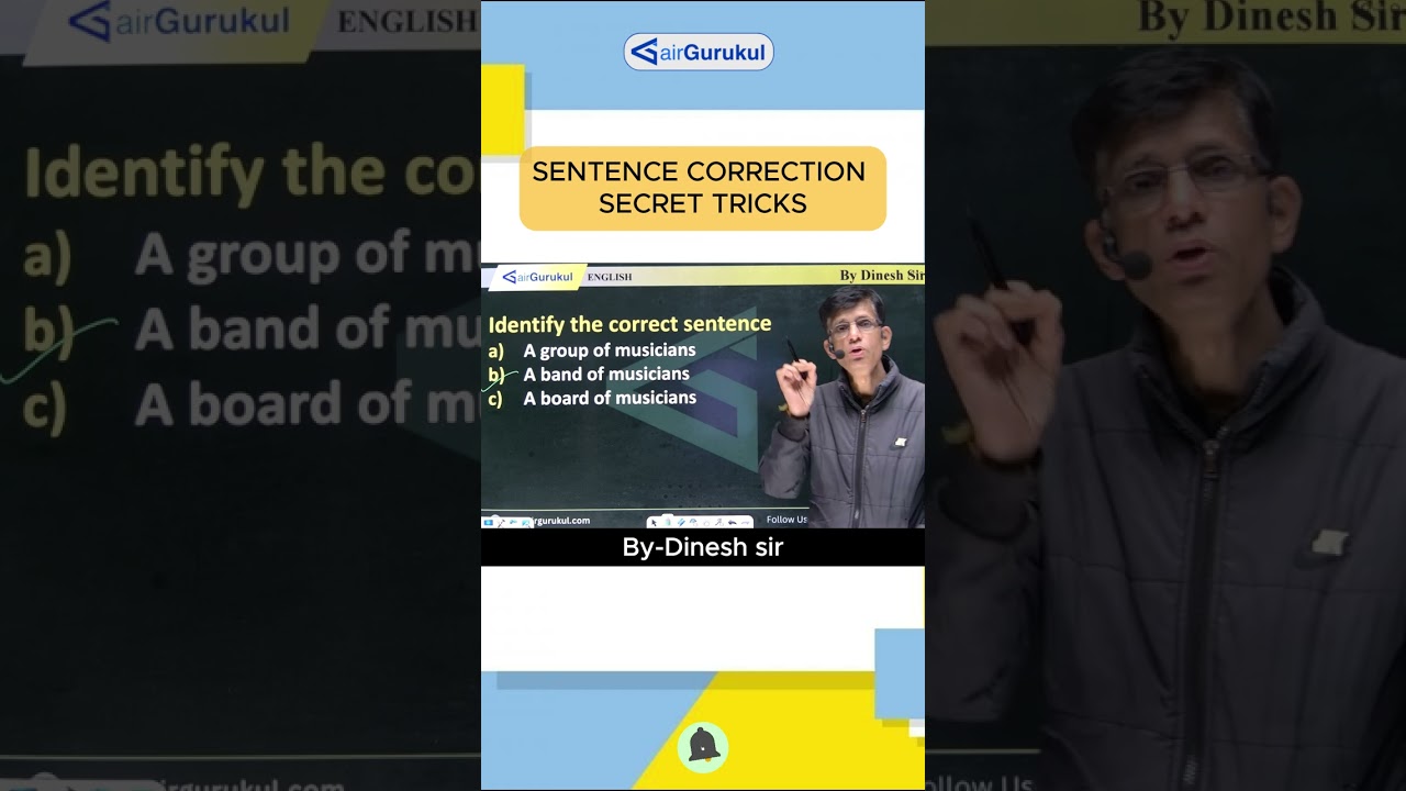 Sentence Correction Secret Tricks Group vs Band of Musicians 🎯