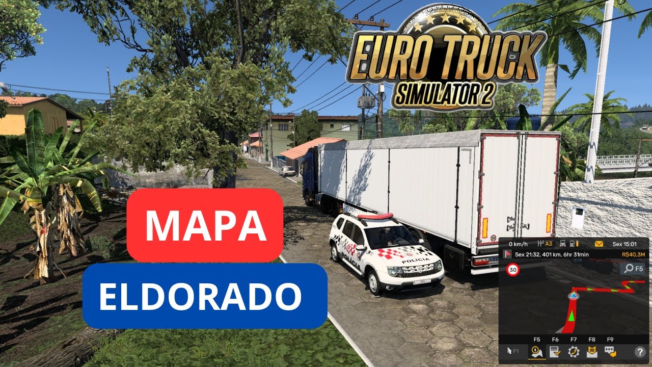 Euro Truck Simulator 2 - Rodando no Mapa Eldorado Pro São Paulo