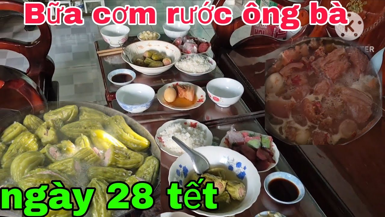 Bữa cơm rước ông bà ngày 28 tết. Hai tâm miền tây 