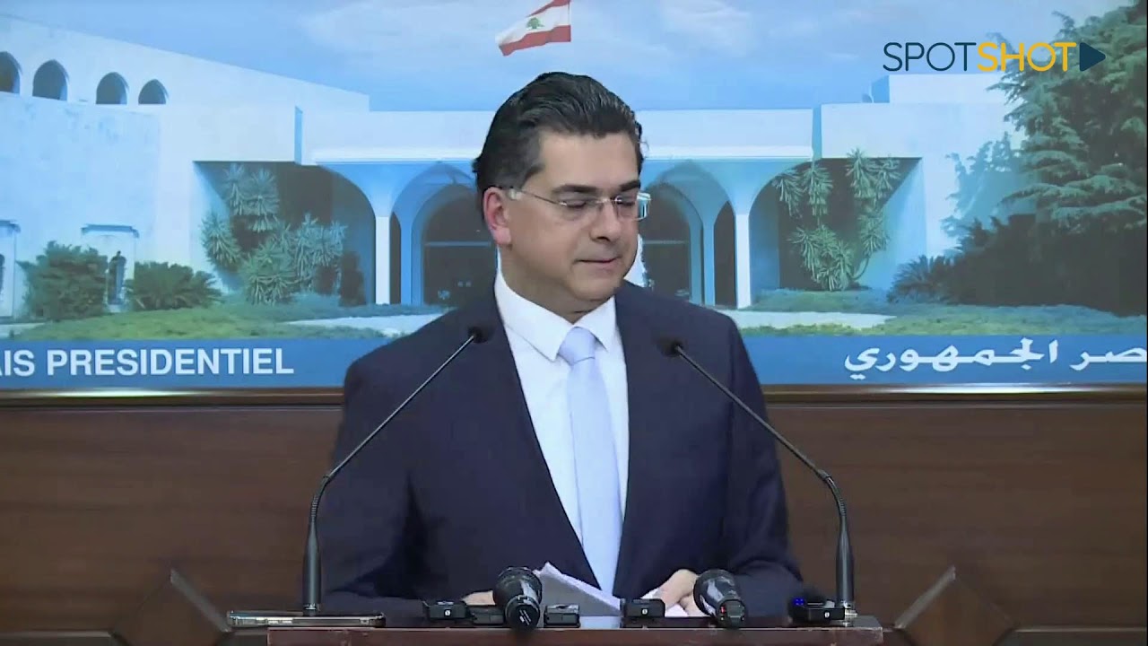 مقررات مجلس الوزراء يتلوها وزير الاعلام بول مرقص من قصر بعبدا