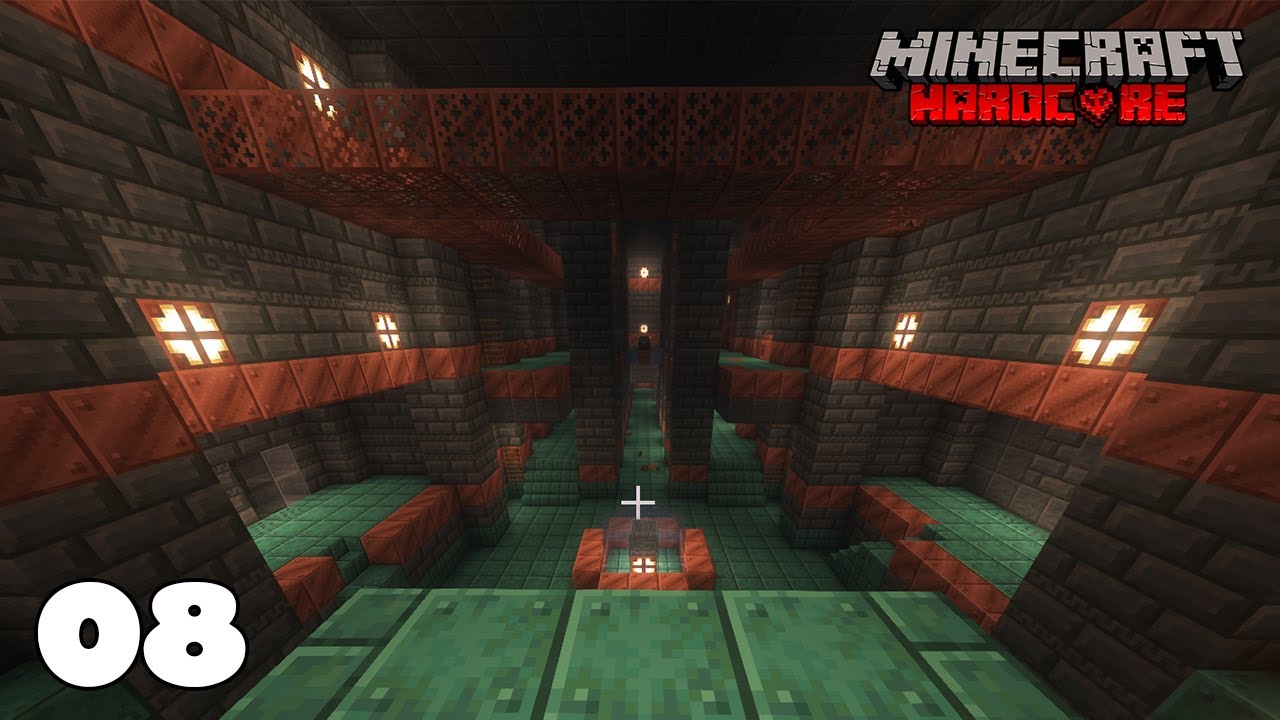 I beat my first TRIAL CHAMBER in HARDCORE MINECRAFT!
