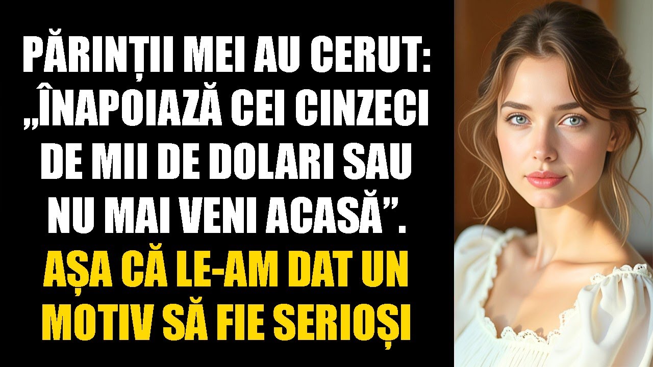 Părinții mei au cerut „Înapoiază cei 50k de dolari sau nu mai veni acasă” așa că le-am dat un motiv