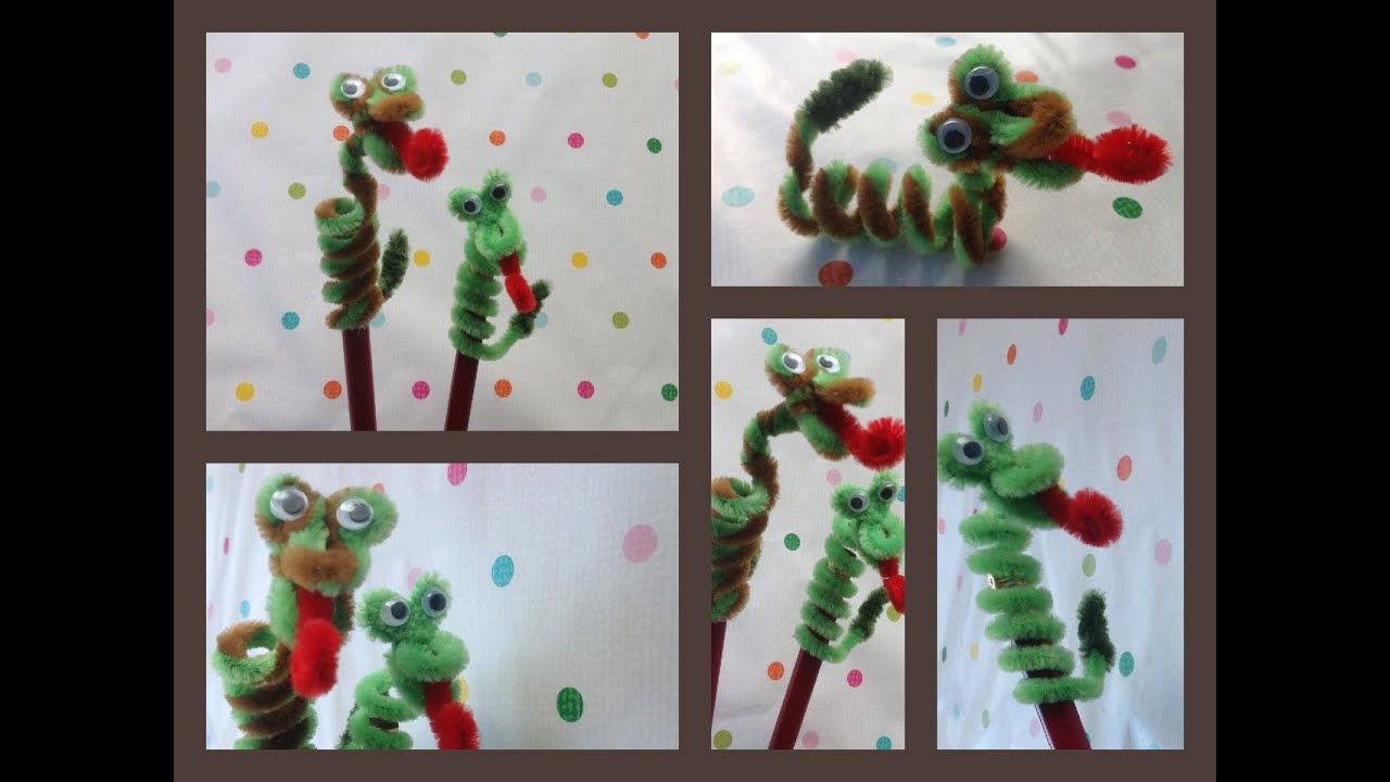 VIVORA O SERPIENTE HECHA CON LIMPIA PIPAS .-