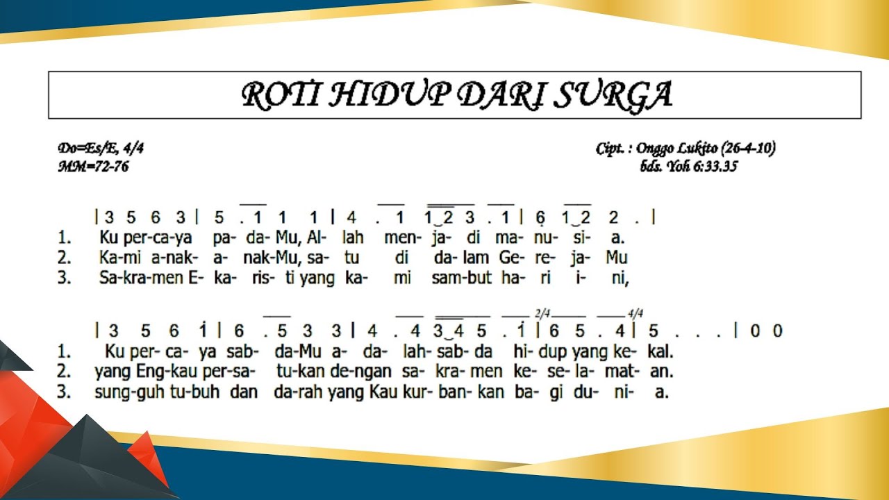 KAU ROTI HIDUP DARI SURGA || Link download teks ada di deskripsi video ini!!