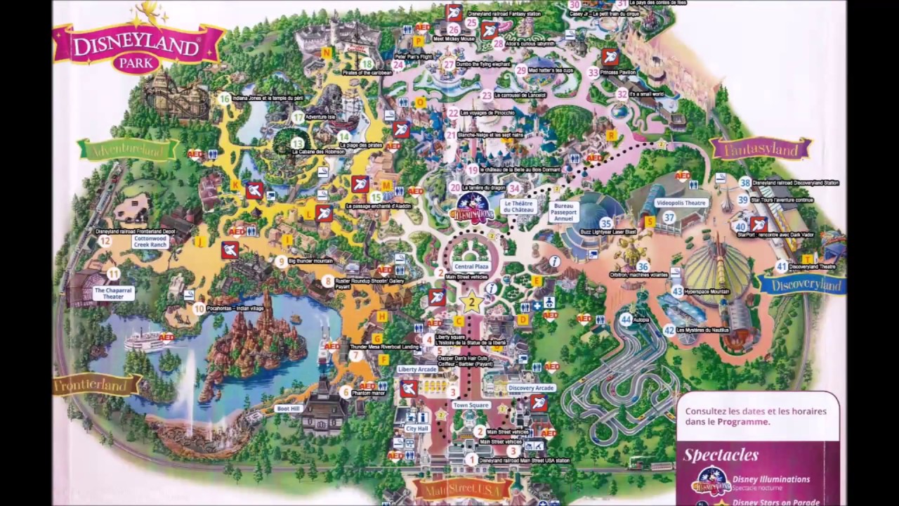 Disneyland Paris Maps Over the Years
