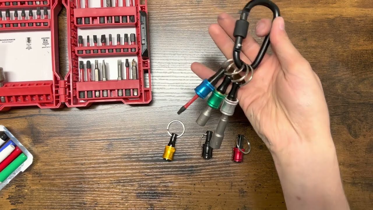 6 Piece Keychain Bits Holder Set (Quick Release)