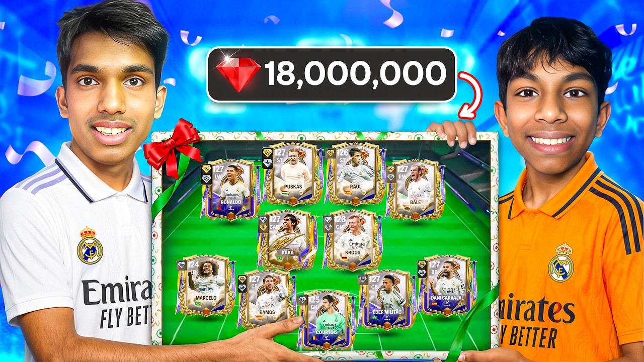 Я подарил брату ПОЛНЫЙ состав РЕАЛ МАДРИД! &mdash; FC Mobile