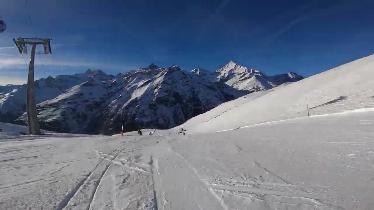 SKIING IN SWITZERLAND🇨🇭 | ZERMATT | Red Run 15 | 2024 | 4K60