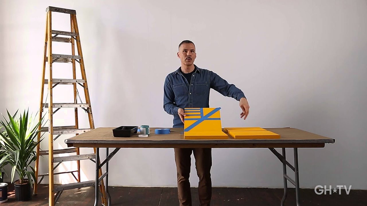 Modern Art Class, Beginner's Tape Stencil Paintings