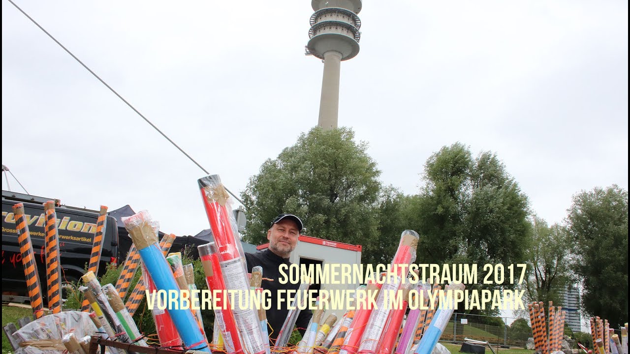 Sommernachtstraum 2017 - Vorbereitung Feuerwerk im Olympiapark