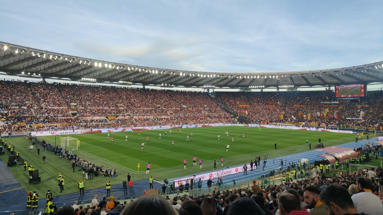 ROMA - LAZIO 6/4/2024 vista Tribuna MonteMario lat. Nord 2BD fila 38