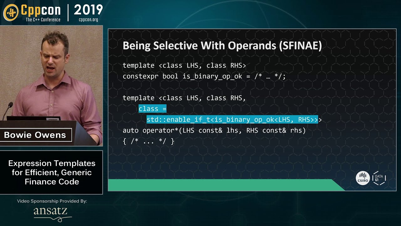 Expression Templates for Efficient, Generic Finance Code - Bowie Owens - CppCon 2019
