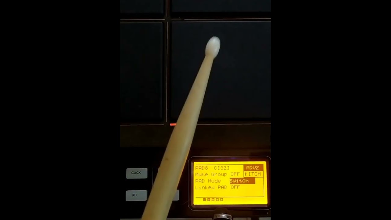 Npad dbdrums - configuración - mute grupo - pad mode -   linkear  pad -