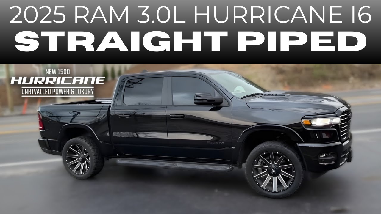 2025 RAM 1500 3.0L Twin Turbo Hurricane I6 с прямыми трубами!