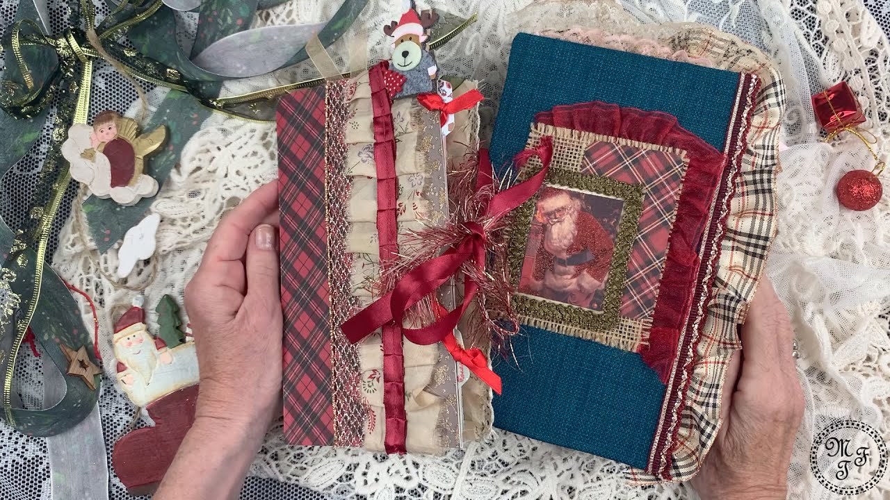 Two Christmas Junk Journals Flip Through