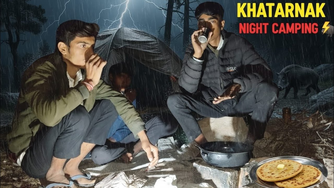 Night Camping In Daldal ke Pass 😲 l Night Group Camping 🏕️ l Village Kotadi l 