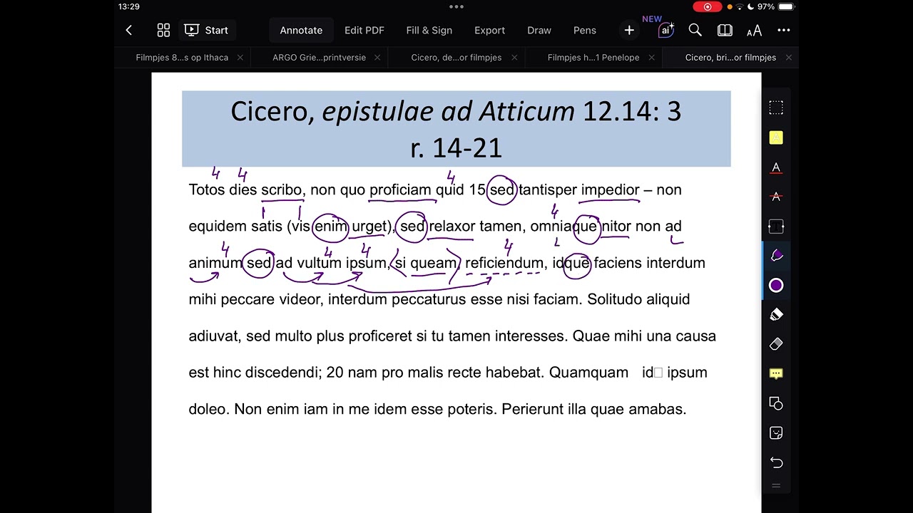 Cicero Epistulae ad Atticum 12.14: 3 Ik weet het ook niet meer!
