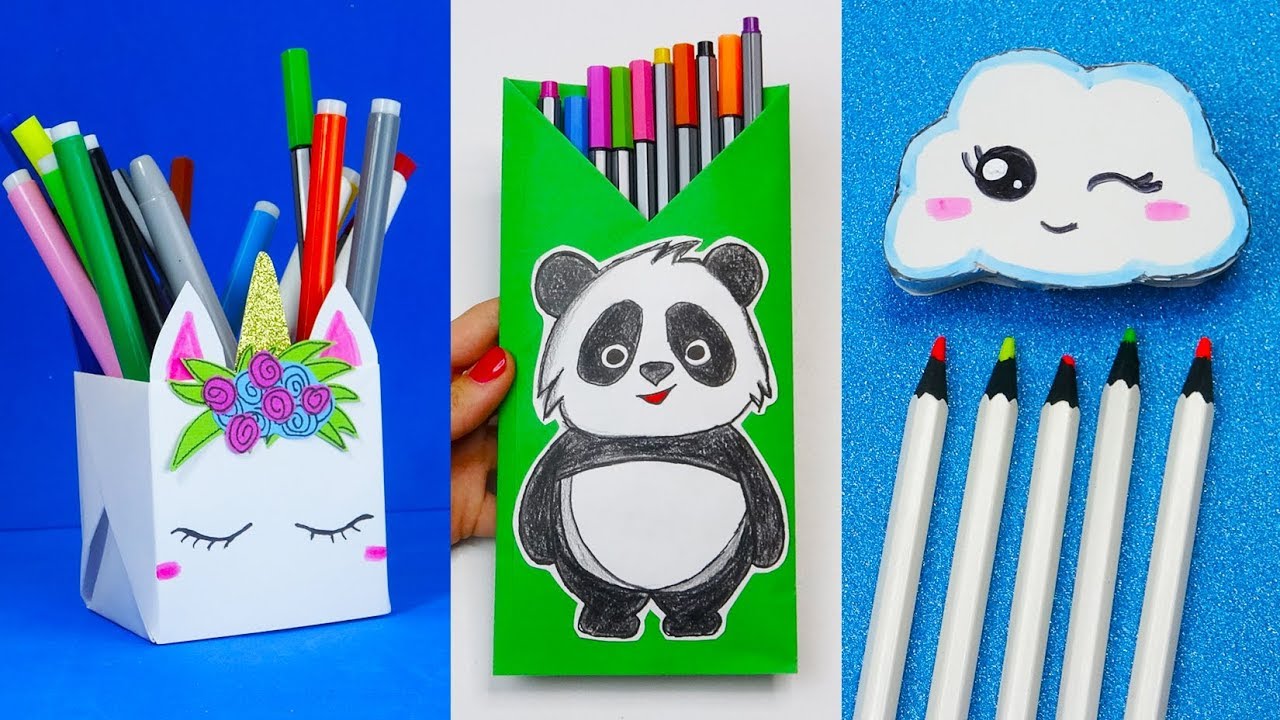 6 DIY School Supplies  Easy DIY Paper crafts ideas