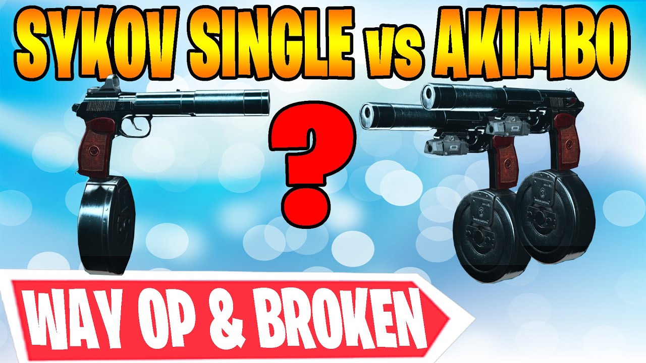 Warzone SYKOV IS INSANLY BROKEN OP Single vs Akimbo Class Setup Loadout - COD Modern Warfare