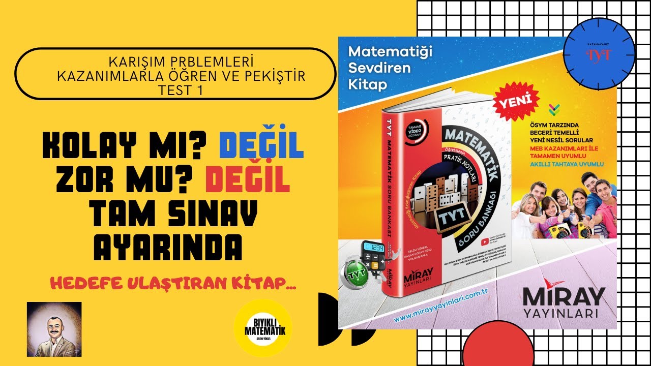Karışım Problemleri  Test 1  Miray Yayınları TYT Soru Bankası