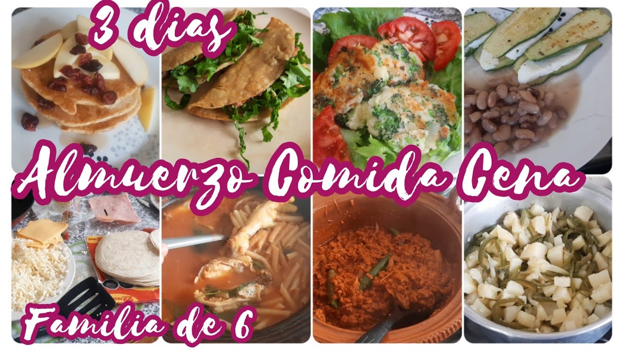 ✅3 días de ALMUERZO COMIDA Y CENA 🥘🥗🥣para 6 personas con POCO presupuesto 💰 / VERO DE LIRA