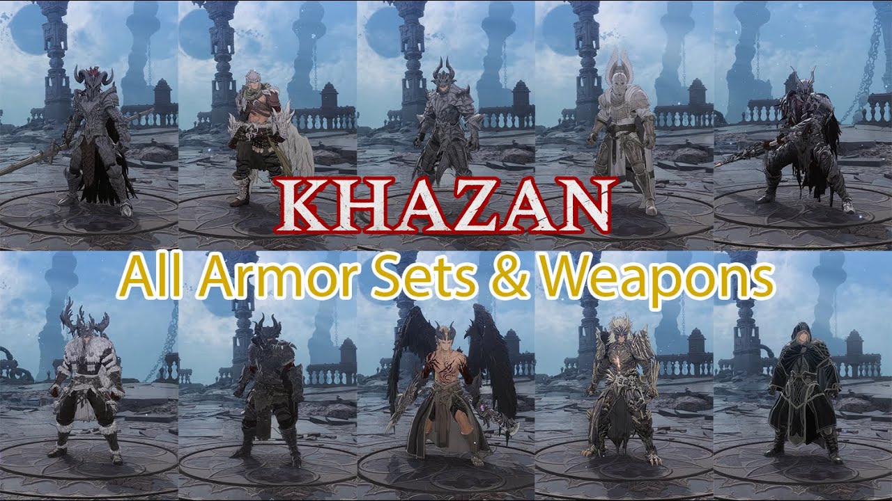 The First Berserker Khazan: All Armor sets & Weapons