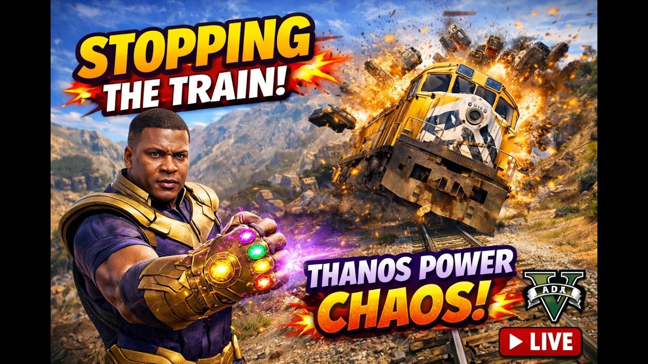 🔴 Can Thanos Stop a Train? GTA 5 Chaos Mods #shorts #shortslive #shortsfeed