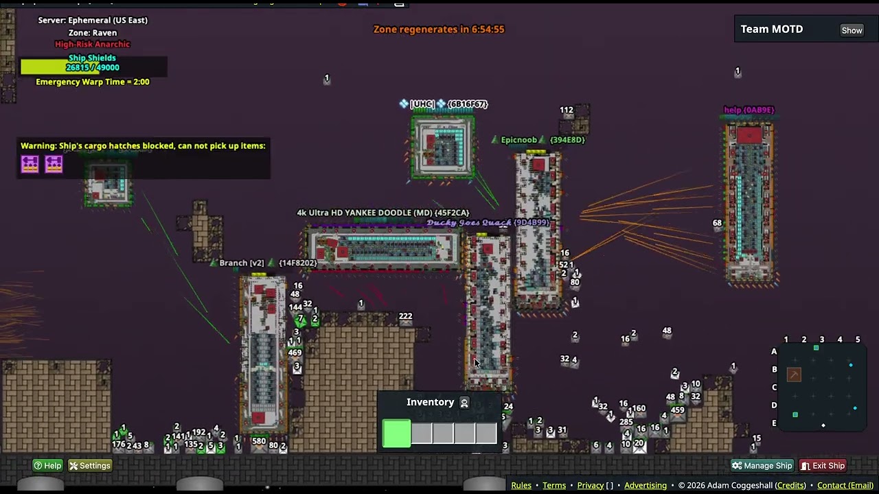 Drednot.io very peak ephemeral server war