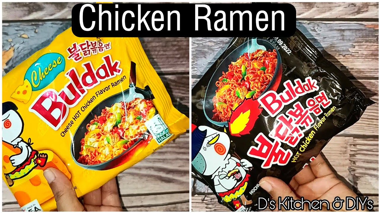 Korean Noodles | Trying out 2 flavour chicken Ramen | Variety noodle recipe #koreannoodles #ramen