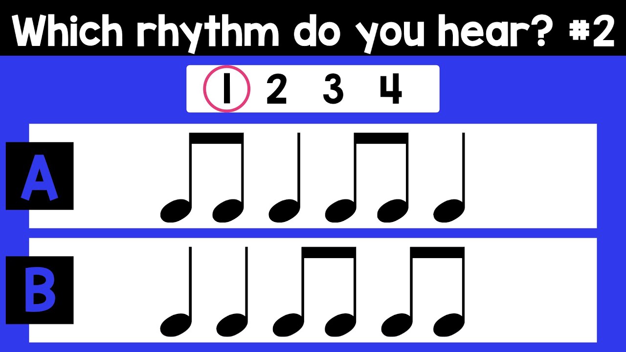 Which rhythm? #2 (easy) Rhythmic comparison