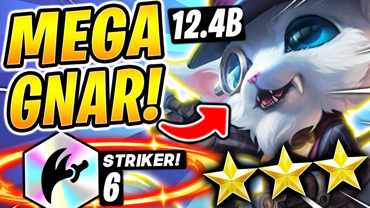 MEGA GNAR ⭐⭐⭐ 6 STRIKERS! - TFT SET 6.5 Teamfight Tactics BEST Comps 12.4B Patch Build Gameplay
