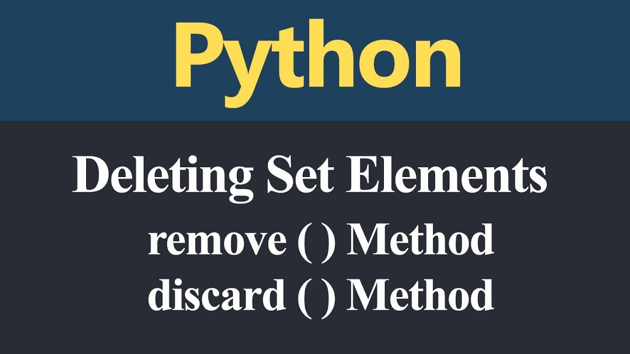 Deleting Set Element in Python (Hindi)