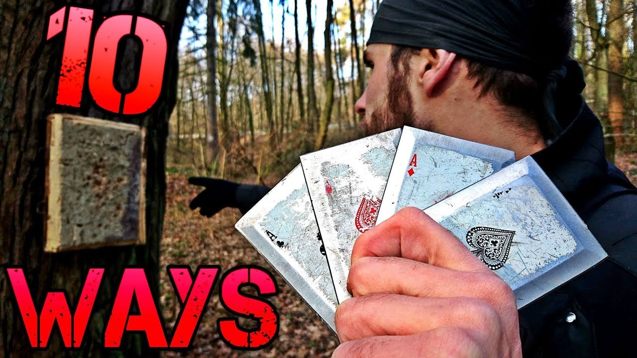 10 Ways HOW To Throw STEEL Throwing Cards (Easiest Tutorial in the World)