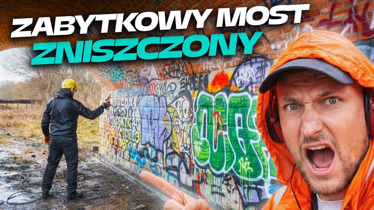 💥 WANDALIZM NA ZABYTKU usuwanie graffiti z elewacji | DOMINIK MALUJE