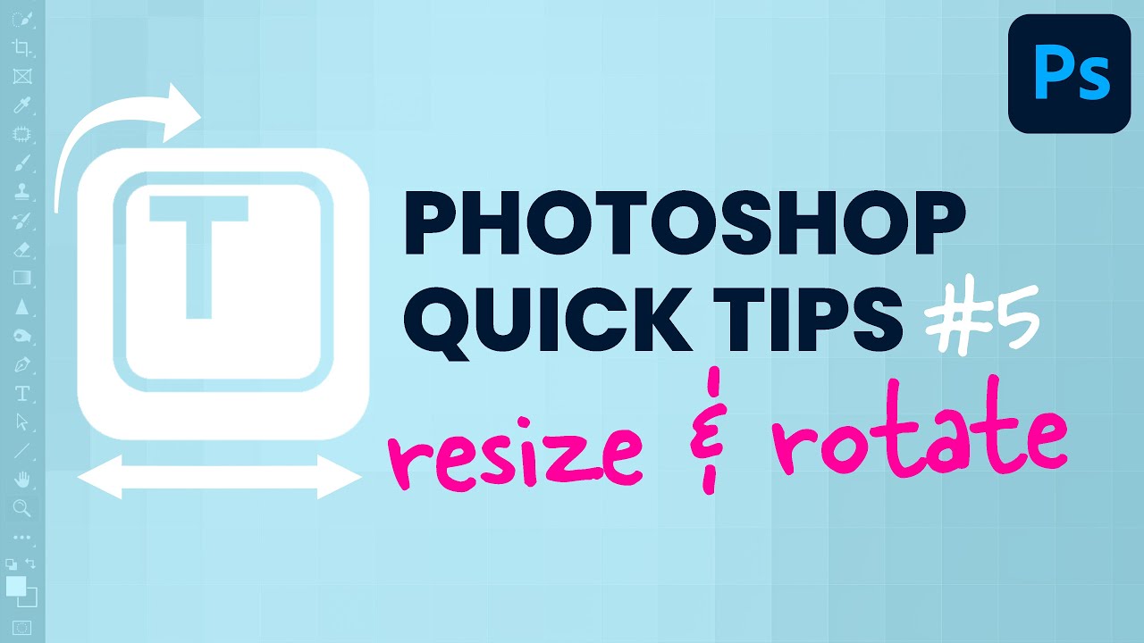 Советы по Photoshop 5: как изменить размер и повернуть изображение #shorts