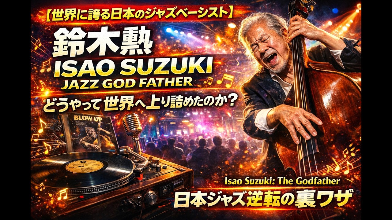 【本物】なぜ「鈴木勲」はストリップ劇場から世界の頂点へ登り詰めたのか？ 日本のジャズを変えた「逆転の裏ワザ」。Isao Suzuki: The Godfather.