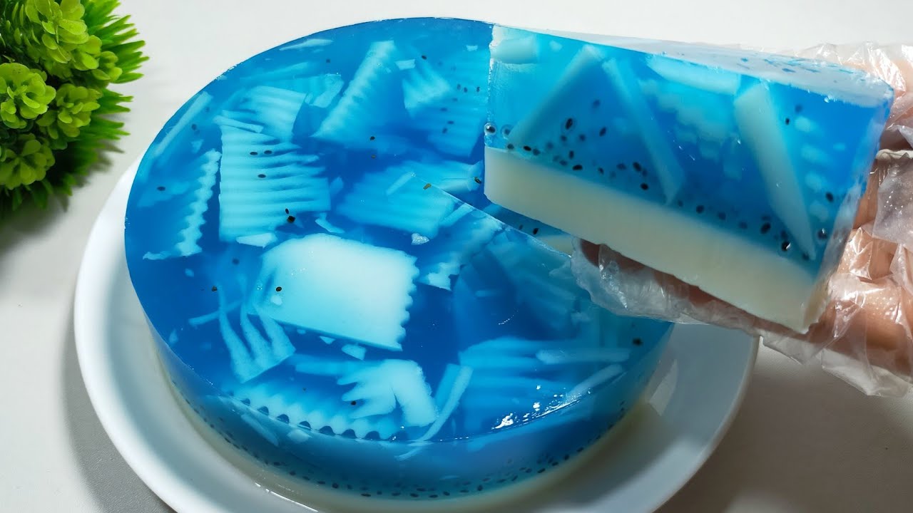 LIHATLAH RESEP INI,CARA BUAT BLUE OCEAN PUDING YANG ENAK & SEGAR..