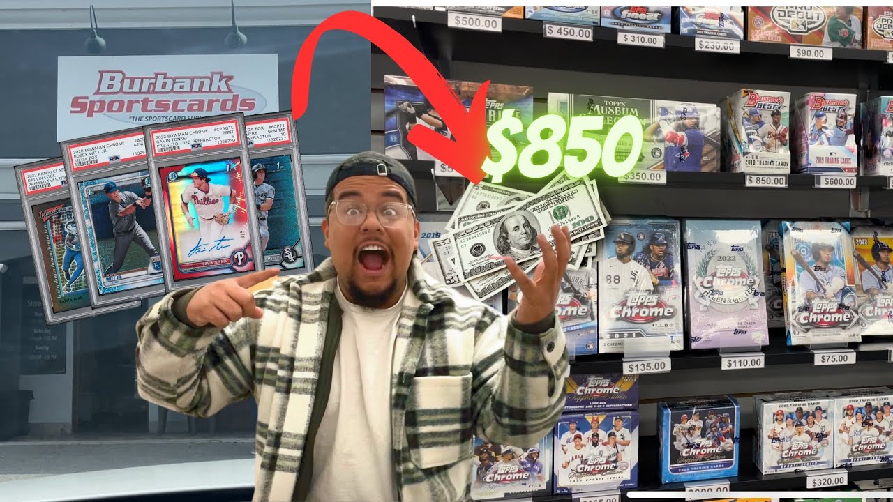 CASHED out at Burbank Sports Cards! $850 Worth of PSA slabs SOLD! Caught 