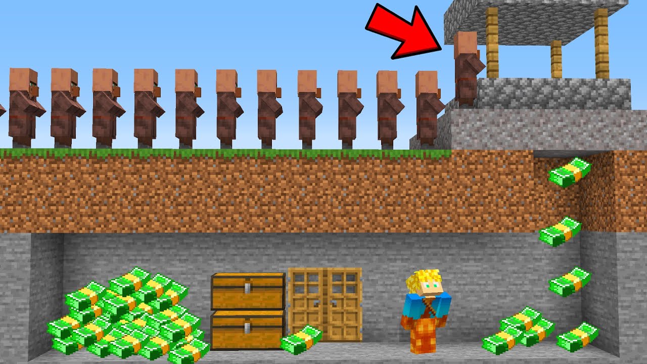 ROUBEI O DINHEIRO DOS VILLAGER COM ESSA ARMADILHA !