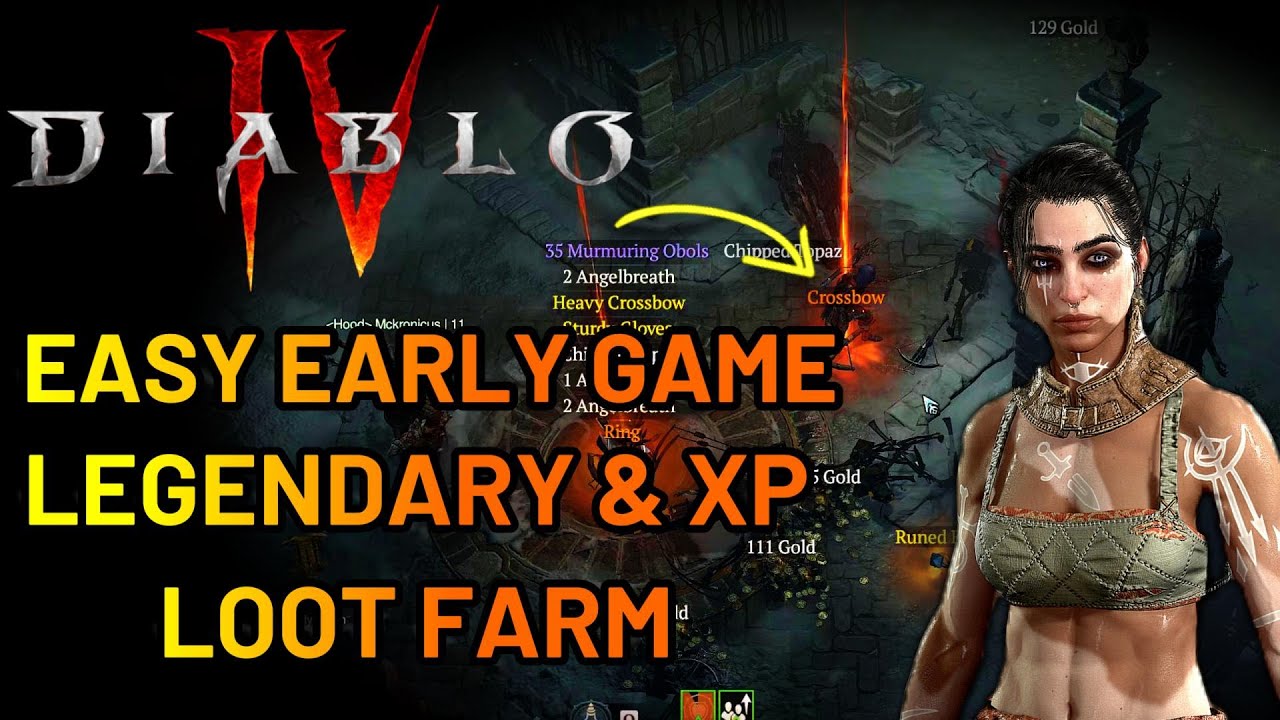 Легкий фарм легендарной добычи в Diablo 4 на ранних этапах игры &mdash; быстрая и лёгкая добыча &mdash; работ...